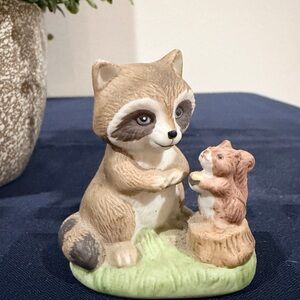 Homco Woodland Friends Raccoon Figurine 1418